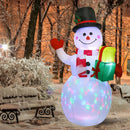 Rotate LED Luminous Inflatable Snowman Air Pump Christmas Holiday Party Ornament