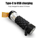 LED Camping Flashlight 3 Modes Outdoor Hiking Tent Hanging Lights (Black)