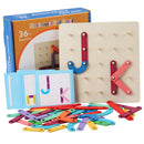 Soft Nail Geoboard with Cards Intellectual Children Party Board Games Supply