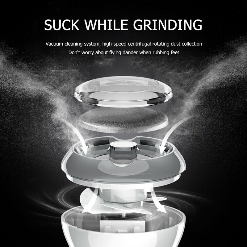 Electric Foot Grinder Vacuum Dead Skin Callus Remover Hard Cracked Skin Files