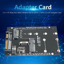 M.2 MSATA SSD to SATA 7 15Pin 2.5"" Adapter Card 2 in 1 Computers Converter