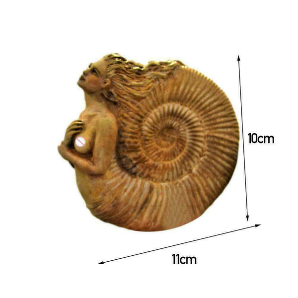 Ammonite Woman Ancient Spirit Mini Statue Desktop Decor Ornament S1J5