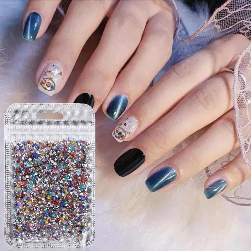 1000pcs 3mm Gorgeous Nail Art Rhinestones DIY Manicure Mixed Glitter Charm De