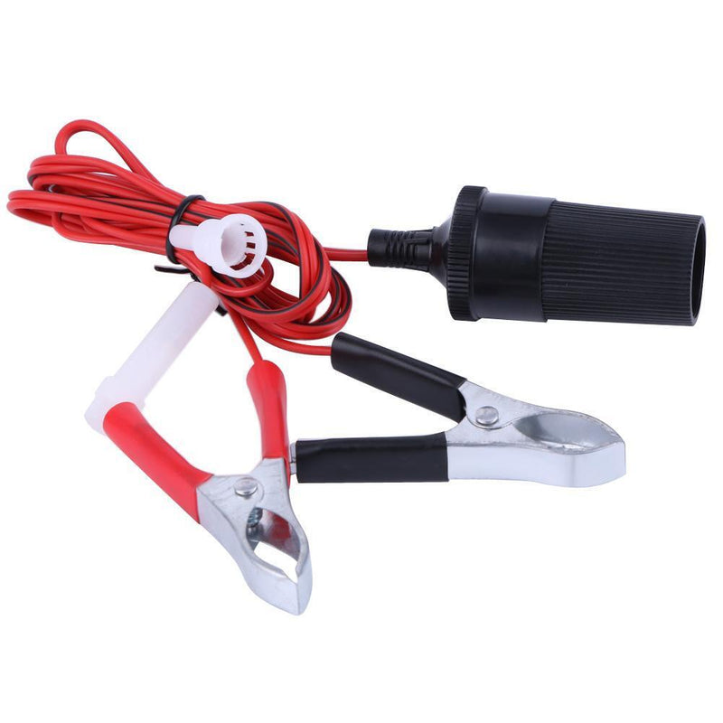 Car Cigarette Lighter Female to Battery Crocodile Clips Socket Wire Clamp