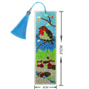 Diamond Paint Leather Bookmark Tassel Special Shape Drill Mark (S51-Bird) Newly