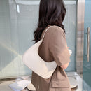 Fashion Women Pure Color Underarm Hobos Bags Top-handle Handbag (Beige)