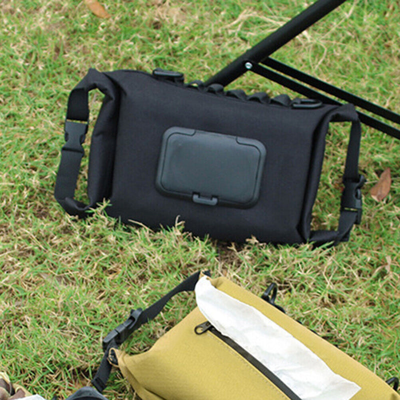 #A Outdoor Hanging Wet Tissue Box Hanging Paper Bag Storage Holder for Hiking