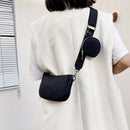 Retro Women Pure Color Alligator Pattern 2pcs Composite Bags Crossbody Bag Purse
