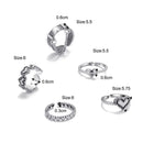Women Girls Hollow Out Ring Hand Decoration Heart Shape Open Ring Adjustable