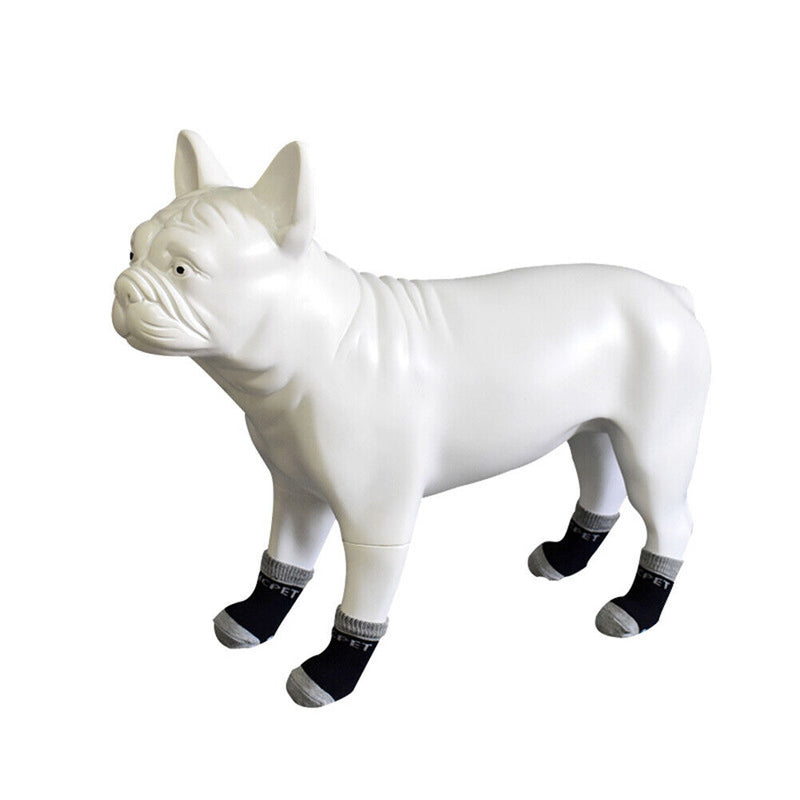 4pcs Pet Cotton Socks Set Non-slip Cats Foot Cover Prevent Scratch (S)