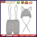 2pcs Cute Baby Studio Photography Props Clothing Set Knitted Overalls + Hat