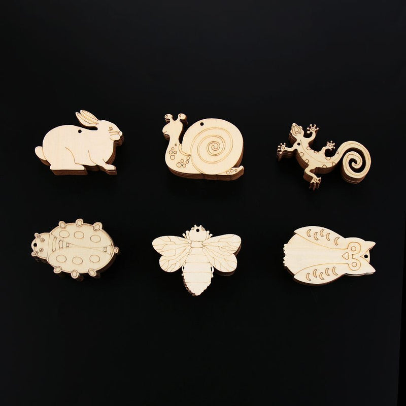 Wooden DIY Hanging Ornaments Easter Wood Chips Easter Decorations Easter eggs