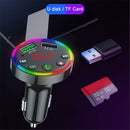 Dual USB LED Display Car Bluetooth Transmitter Modulator Compatible 5.0 FM