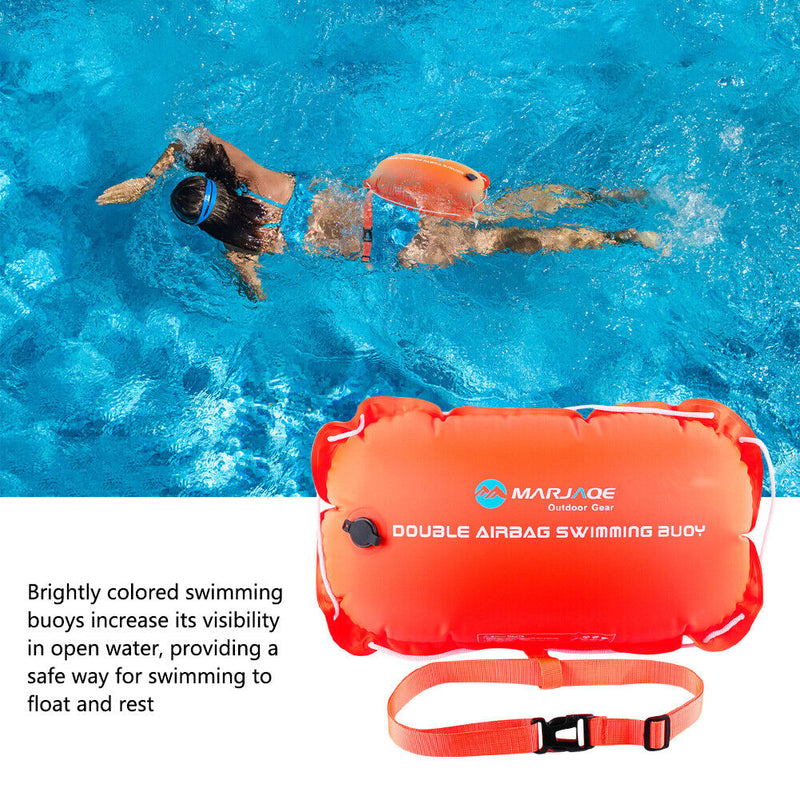 Double Airbag Outdoor Training Swimming Buoy Water Sports Float Signal Tow Ba