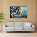 11CT Full Cross Stitch Stamped DIY Animal Printed Wall Crafts Home Decoration