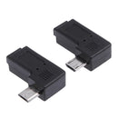 2pcs 90° Micro USB Female, Micro USB Male Adapter Male