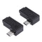 2pcs 90° Micro USB Female, Micro USB Male Adapter Male