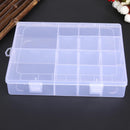 14 Compartment Transparent Plastic Jewelry Box Earrings Rings Beads Pills Storag