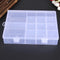 14 Compartment Transparent Plastic Jewelry Box Earrings Rings Beads Pills Storag