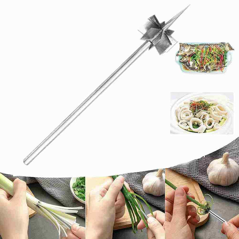 Steel Scallion Shredder Kitchen Tool Cutting Vegetable Shredded U3Y4
