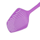 Plastic No-stick Water Ice Shovel Filter Long Strainer Colander (Purple)