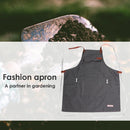 Canvas Apron Adjustable Men Women Kitchen Cooking Pinafore w/Pocket (Gray) Newly