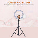 10 inch RGB LED Selfie Ring Light Camera Phone Video Photo Lighting with Tripod