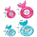 Inflatable Swimming Ring Adults Floating Swimming Circle (Blue Green 70)