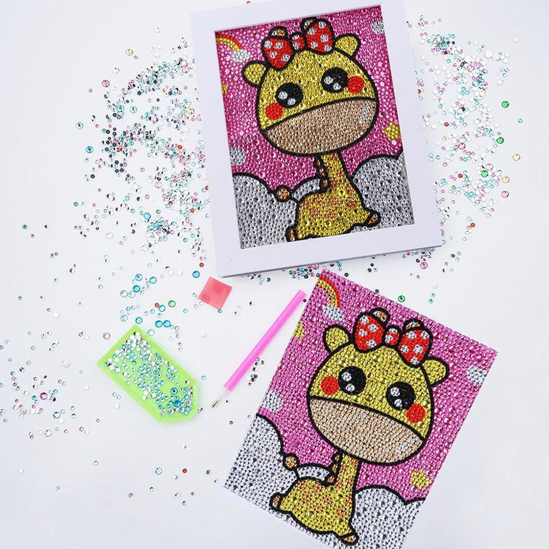 DIY Full Drill Diamond Painting Cartoon Kids Embroidery Kit (CJL01 Giraffe)