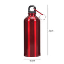 Aluminum Portable Outdoor Sports Water Bottle Kettle with Lid (Red 500ml) Newly