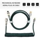 2"" 1 Coiled Aviator Wire Type-C Cable Mechanical Keyboard Aviation Connector