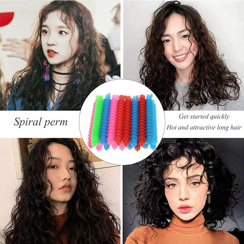 Long Spiral Hair Perm Rod Hairdressing Styling Curler Rollers (02 18pcs) Newly