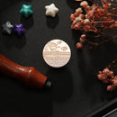 #A Retro Round Sealing Wax Stamp Head Fire Paint for Wedding Invitations Decor