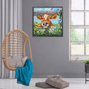 5D Diamond Painting Kit Grazing Cow Full Round Drill DIY Mosaic Picture Home Art
