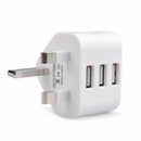 UK Mains Charging Wall Charger USB Receiver Adapters 3 Pin Plug Charger Adapter