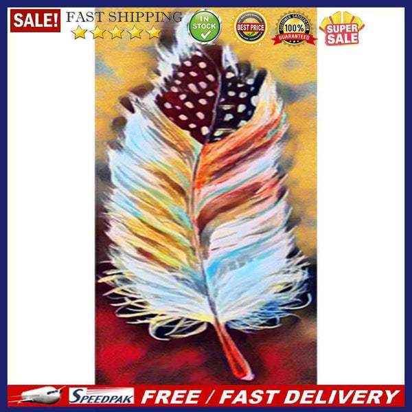Abstract Feather Oil Paint By Numbers DIY Handpainted on Canvas Wall Art Pict