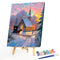 Snow Scene Drawing Frameless DIY Oil Paint by Numbers Canvas Home Decor Kit