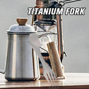 Titanium Tableware Set Fork Spoon Camping Picnic M9O7