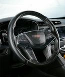 Car Steering Wheel Booster Non-Slip Cover Black Carbon Fiber Auto Accessories