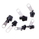 6pcs/set Universal Fix Zipper Repair Kit Replacement Zip Slider(Half black)