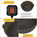 Air Fryer Silicone Pot - Replacement of Parchment Liner Paper (Bright Grey)