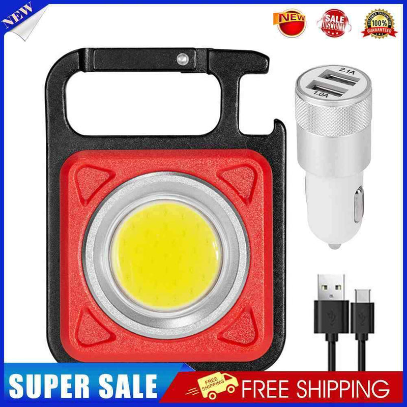Mini LED Keychains Flashlight Rechargeable Pocket Carabiner Hanging Light