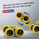 #A RC Stunt Cars 15km/h LED Light Double Sided 360 Degrees Flips 4WD 2.4GHz Vehi