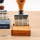 Adjustable Date roller stamp Wooden Stamp Roller Seal Hand Account Date Seal