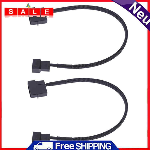2pcs 4pin IDE Molex 1-Port 3Pin/4Pin Cooling Fan Splitter Power Cord