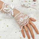 Bowknot Rhinestone Bracelets Wrist Cuffs Sunscreen Gloves Fingerless Gloves