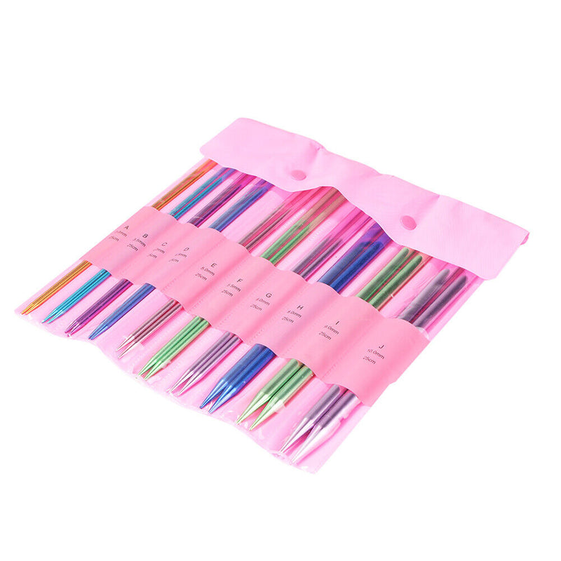 10 Pairs Knitting Needles Alumina Crochet DIY Sweater Weave Knitting Tools
