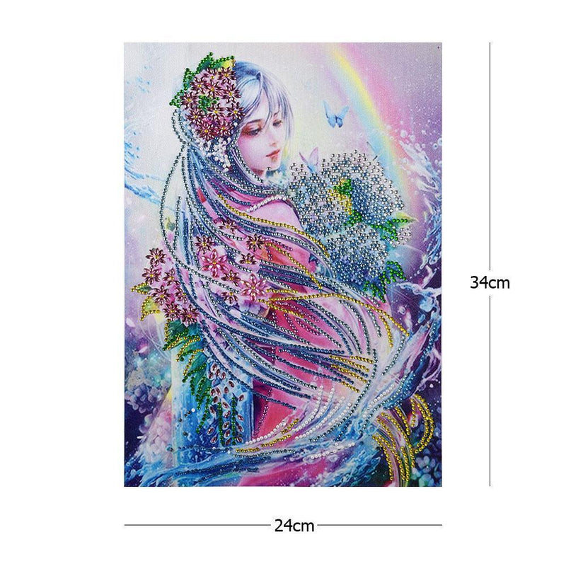 5D DIY Special Shaped Diamond Painting Fairy Cross Stitch Embroidery Mosaic