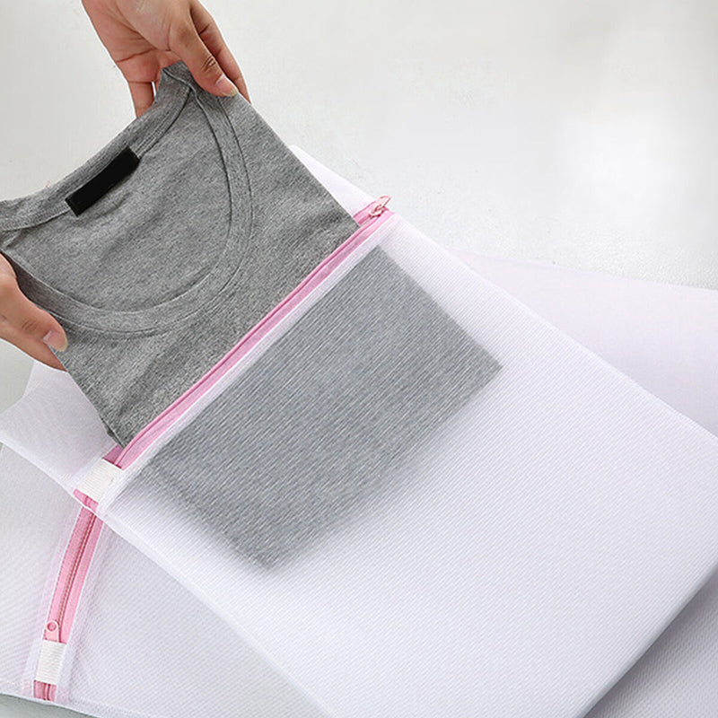 Machine Wash Net Bag Zippered Polyester Material Protective Laundry Bag Set