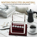 Newton's Cradle Metal Pendulum Ball Science Desk Table Decor Balance Steel P5E8